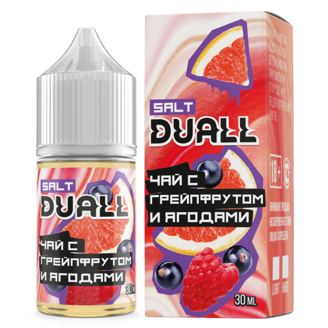 Жидкость DUALL SALT light, 30ml, Чай с грейпфрутом и ягодами