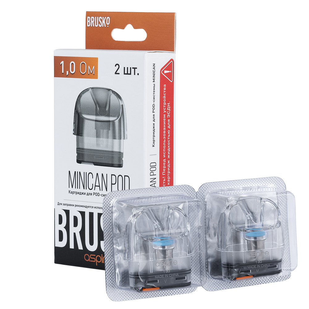 Картридж Brusko Minican, 3.0 мл, 1.0 Ом "Прозрачный" ( 1шт ) — изображение 3