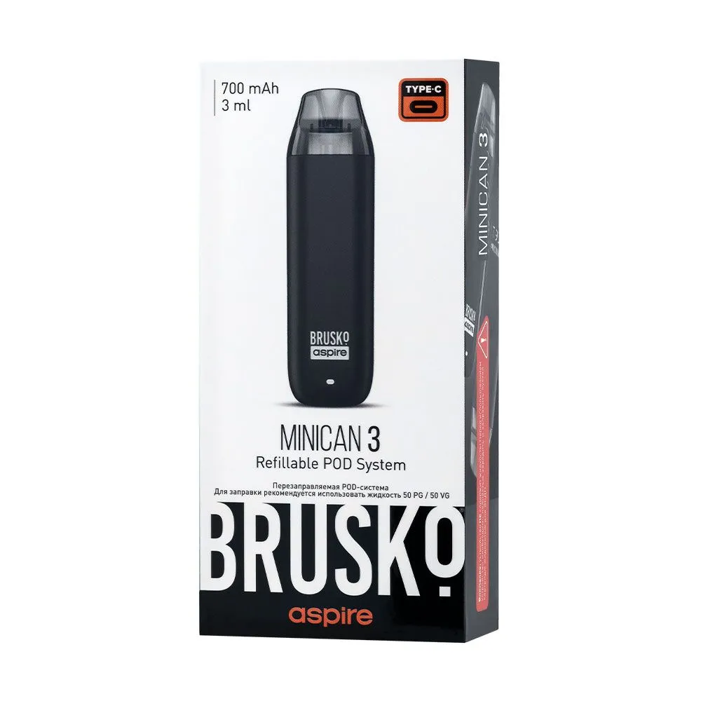 POD Brusko Minican 3, 700mAh, черный — изображение 4