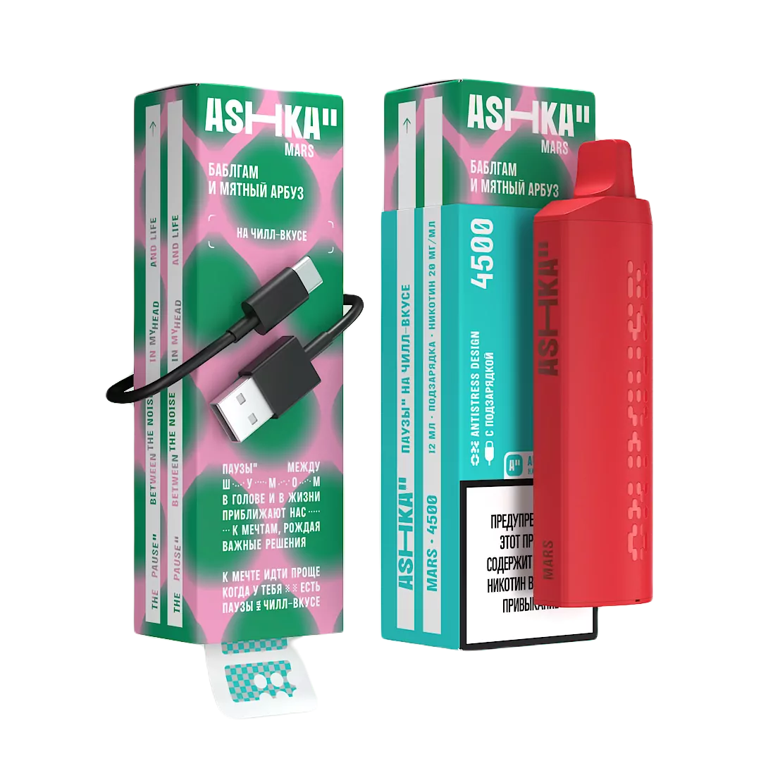 ASHKA Mars 4500 Жвачка мята арбуз