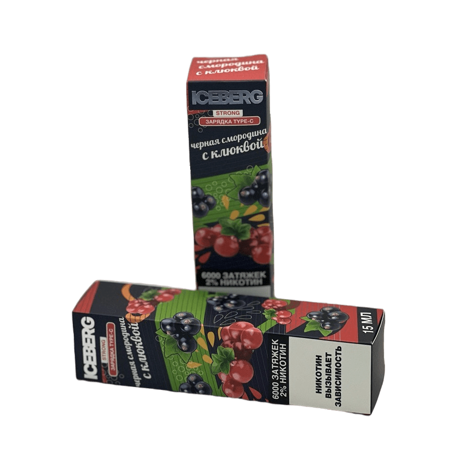 ICEBERG 6000 затяжек Strong Черная смородина с клюквой