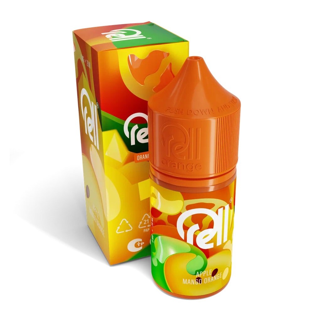Безникотиновая жидкость для ЭСДН RELL ORANGE Apple mango orange (28мл, 0мг/см3)-Яблоко манго апельсин