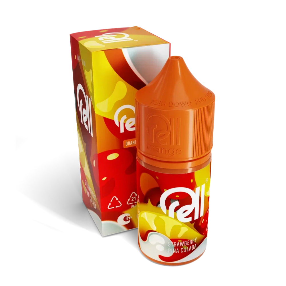 Безникотиновая жидкость для ЭСДН RELL ORANGE Strawberry pina colada (28мл, 0мг/см3)-Клубника, Пина колада
