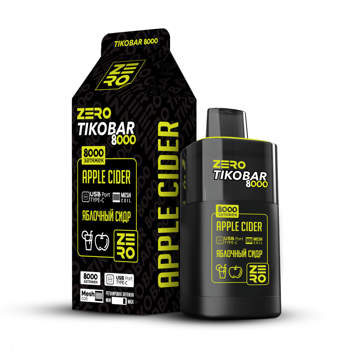 Одноразовая ЭСДН TIKOBAR ZERO 8000 Apple Cider (Яблочный сидр)