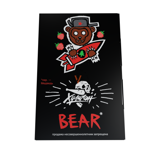 Табак для кальяна ХУЛИГАН 25г - Bear (Клубника-елка)