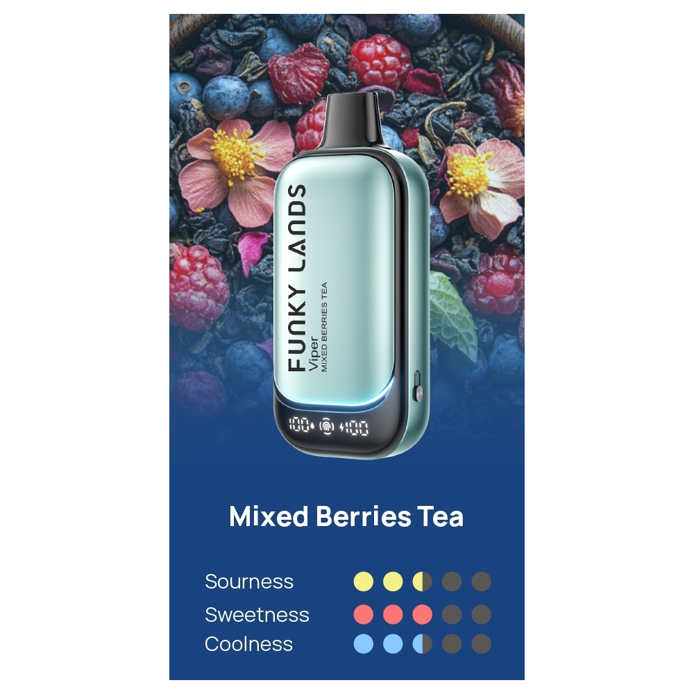 Funky Lands x Lost Mary VIPER 30000 - Ягодный чай / Mixed Berries Tea (МТ)