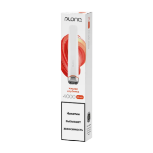 ЭСДН (ДО 4000 ЗАТЯЖЕК) PLONQ PLUS PRO ВКУС: КИСЛАЯ КЛУБНИКА