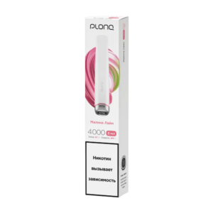 ЭСДН (ДО 4000 ЗАТЯЖЕК) PLONQ PLUS PRO ВКУС: МАЛИНА ЛАЙМ