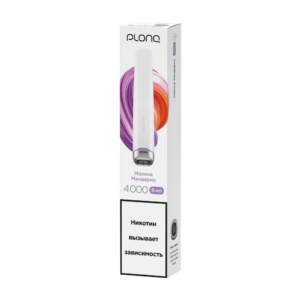 ЭСДН (ДО 4000 ЗАТЯЖЕК) PLONQ PLUS PRO ВКУС: МАЛИНА-МАНДАРИН
